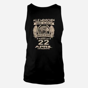 Geburtstag Unisex TankTop Schwarz, 22. April Motiv Adler - Seseable