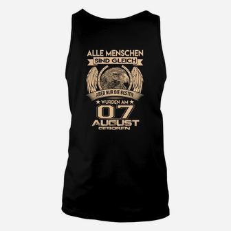 Geburtstags-Unisex TankTop Personalisiertes Datum, Sternzeichen August - Seseable