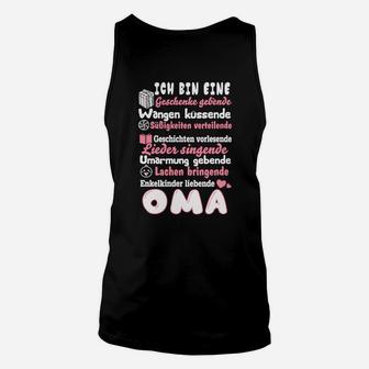 Ich Bin Eine Oma Unisex TankTop: Wangenküssende, Geschichtenlesende Liebe - Seseable