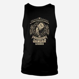 Januar Geboren Viking Unisex TankTop, Schwarzes Geburtsmonats-Design - Seseable