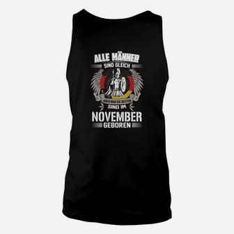 November-Geborene Männer Unisex TankTop, Adler Motiv Schwarz - Seseable