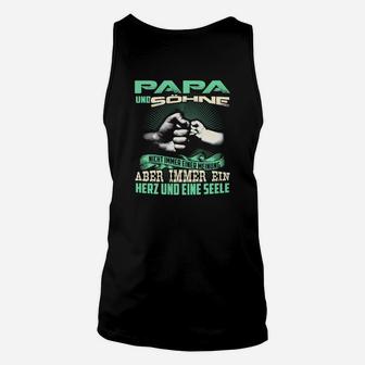 Papa Unschlagbar Herren Unisex TankTop, Motivations-Slogan mit Boxhandschuhen - Seseable