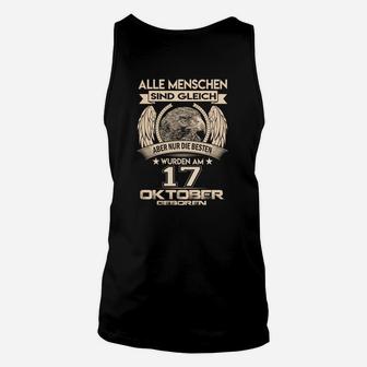 Personalisiertes Adler Geburtstags-Unisex TankTop, 17. Oktober Spruch - Seseable