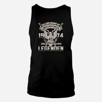 Personalisiertes Geburtsjahr-Legenden Unisex TankTop, Adlermotiv & Spruch Tee - Seseable