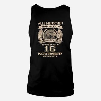 Personalisiertes Geburtstags-Unisex TankTop, 16. November Adler-Motiv - Seseable