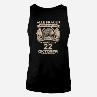 Personalisiertes Unisex TankTop für Geburtstag am 22. Oktober, Adler Frauen Motiv - Seseable