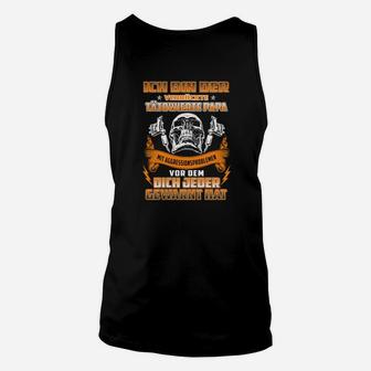 Schwarzes Biker Unisex TankTop für Herren mit Deutschem Spruch, Motorrad Motiv - Seseable