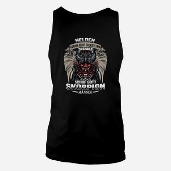 Schwarzes Herren Unisex TankTop mit Skorpion-Motiv, Spruch für Sternzeichen Fans - Seseable