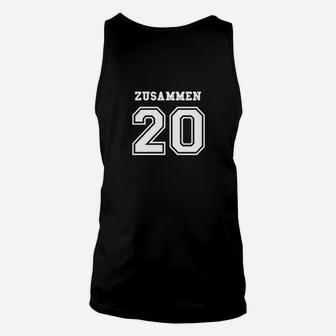 Schwarzes Team-Unisex TankTop mit Zusammen 20 Aufdruck, Gruppen Event Tee - Seseable