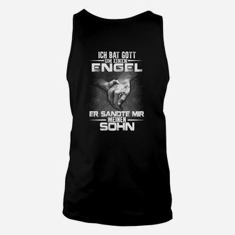 Schwarzes Unisex TankTop Gott sandte mir meinen Sohn - Emotionales Spruch Unisex TankTop - Seseable