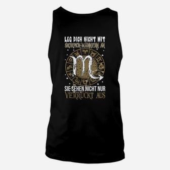 Scorpion Sternzeichen Unisex TankTop mit einfarbigem Motiv, Astrologie Tee - Seseable