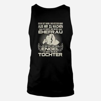 Vater und Tochter Schwarzes Unisex TankTop, Grafik Spruch Design - Seseable