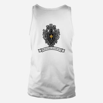 Herren Unisex TankTop mit Wappen & Banner Design, Weißes Motiv-Unisex TankTop - Seseable