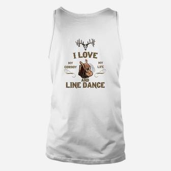 I Love My Cowboy Life Unisex TankTop, Line Dance Western Motiv - Seseable