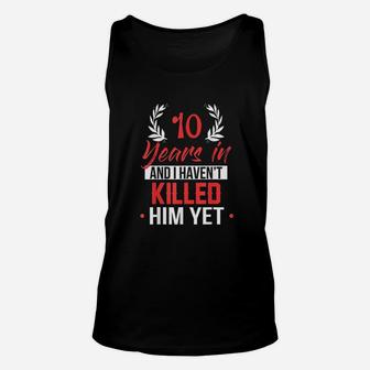 10 Years In 10th Year Anniversary Gift Idea For Her Unisex Tank Top - Seseable