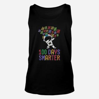 100 Days Smarter 100th Day Of School Dabbing Space Unisex Tank Top - Seseable