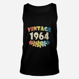 1964 Vintage Flowers Unisex Tank Top - Seseable