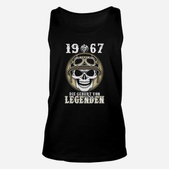 1967 Geburt von Legenden Unisex TankTop für Herren, Totenkopf & Pilotenhelm Design - Seseable