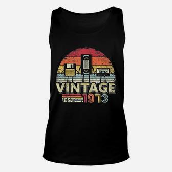 1973 Vintage Birthday Gift Funny Music Tech Humor Unisex Tank Top | Seseable UK