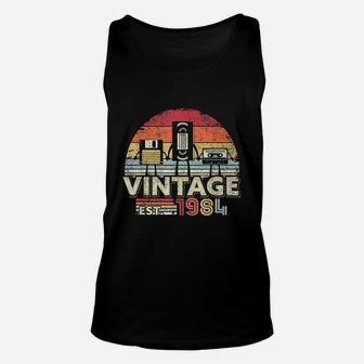 1984 Vintage Birthday Gift Funny Music Tech Humor Unisex Tank Top | Seseable UK