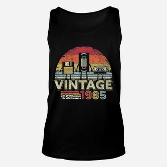 1985 Vintage Birthday Gift Funny Music Tech Humor Unisex Tank Top - Seseable