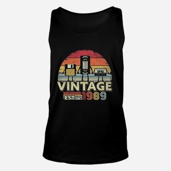 1989 Vintage Birthday Gift Funny Music Unisex Tank Top - Seseable