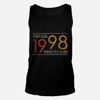 1998 24th Birthday Ideas Funny Perfectly Aged Vintage 1998 Unisex Tank Top - Seseable