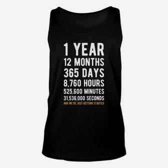 1st Anniversary Gift T Shirt One Year Marriage Tee Unisex Tank Top - Seseable