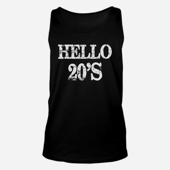 20 Years Old Shirt Hello 20's Funny Gift For Twenty Yrs Old Unisex Tank Top - Seseable