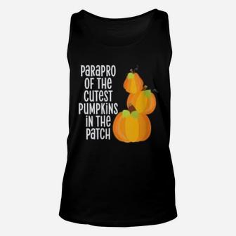 Paraprofessional Cutest Pumpkins Halloween Fall Autumn Unisex Tank Top