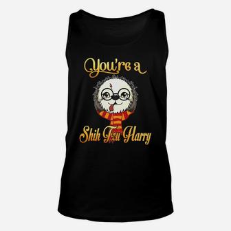 Smile Youre A Shih Tzu Harry Dog Potter Glasses Scarf Unisex Tank Top