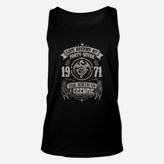 1971 The Birth Of Legends T Shirt Unisex Tank Top