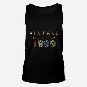 23 Year Old Birthday Gift Vintage 1999 October Unisex Tank Top - Seseable
