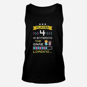 2nd Time Gaming Pregnancy Announcement Gamer Unisex Tank Top - Seseable