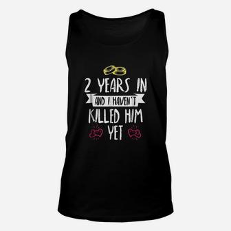 2nd Year Anniversary Gift Idea For Her 2 Years In Unisex Tank Top - Seseable