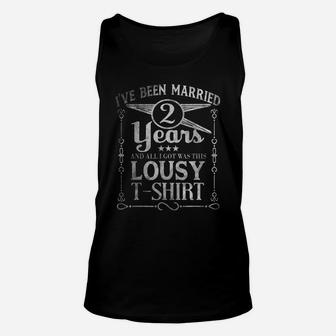 2nd Year Anniversary Two Year Wedding Married Unisex Tank Top - Seseable