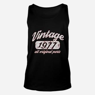 44th Birthday Gift Vintage 1977 All Original Parts Fitted Unisex Tank Top - Seseable