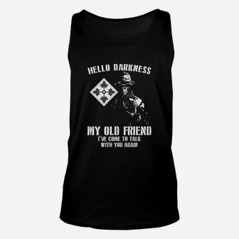 4th Infantry Division Hello Darkness My Old Friend Ive Come To Talk With You Again Unisex Tank Top - Seseable