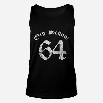 57th Birthday Gift Vintage Old School Born In Year 1964 Unisex Tank Top - Seseable