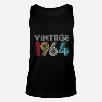 57th Birthday Gifts Vintage 1964 Unisex Tank Top - Seseable