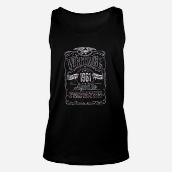 60th Birthday Gift Vintage 1961 Aged To Perfection Unisex Tank Top - Seseable