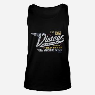 60th Birthday Vintage 1961 Aged To Perfection Unisex Tank Top - Seseable