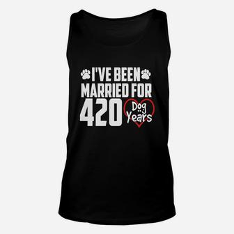 60th Wedding Anniversary Gift For Dog Lover Couple Unisex Tank Top - Seseable