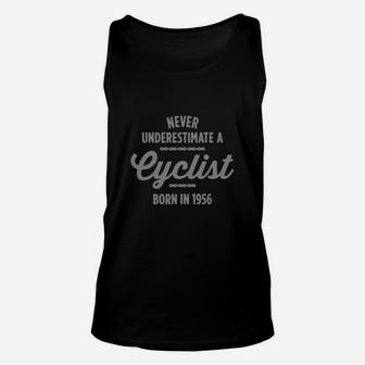 66 Year Old Bike Rider Cyclist 1956 66th Birthday Unisex Tank Top - Seseable