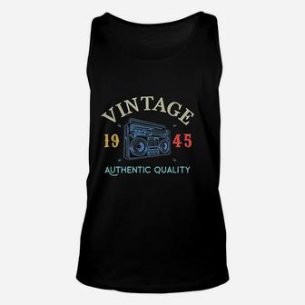 77 Years Old 1945 Vintage 77th Birthday Anniversary Gift Unisex Tank Top - Seseable