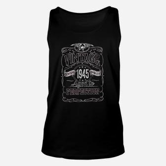 76th Birthday Gift Vintage 1945 Aged To Perfection Unisex Tank Top - Seseable