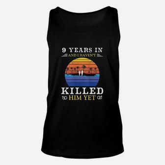 9 Years Wedding Anniversary Gift Idea For Her Funny Wife Unisex Tank Top - Seseable
