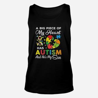 A Big Piece Of My Heart Has And He Is My Son Unisex Tank Top - Seseable