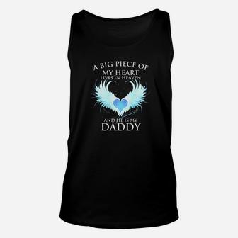 A Big Piece Of My Heart Lives In Heaven And He Is My Daddy Premium Unisex Tank Top - Seseable