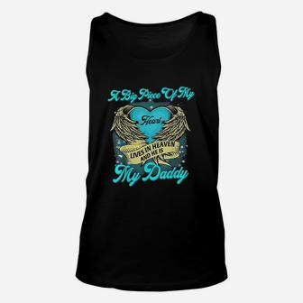 A Big Piece Of My Heart Lives In Heaven And He Is My Daddy Unisex Tank Top - Seseable